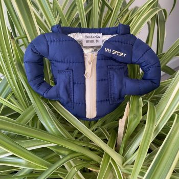 VH Sport custom jacket drink koozie